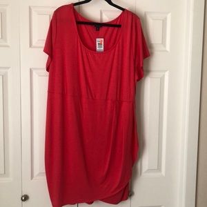NWT!!! Coral faux wrap dress